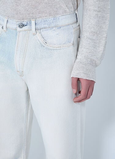 Distressed Straight-Leg Denim Jeans Our Legacy Distressed Straight-Leg Denim Jeans White our0164071