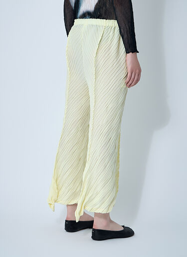 Issey Miyake Wrinkled And Twisted Pants Yellow ism0261003