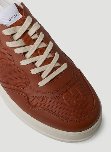 Gucci GG 压纹篮球鞋 棕色 guc0152104