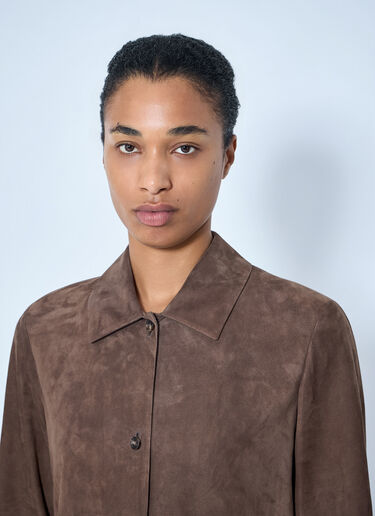 Max Mara Suede Shirt Jacket Brown max0265207