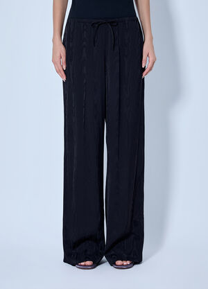 Dries Van Noten Puvis Wide-Leg Satin Pants Black dvn0265007