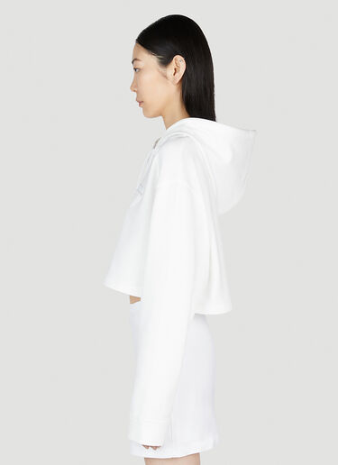 Cropped Hooded Sweatshirt Prada Cropped Hooded Sweatshirt White pra0253003