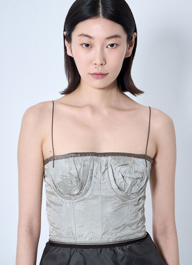 Maison Margiela Contrast Panel Silk Midi Dress Black mla0259007