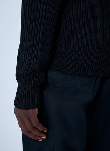 Rib Knit Sweater MM6 Maison Margiela Rib Knit Sweater Black mmm0161001