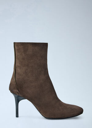 Capasa Milano Pointed-Toe Suede Ankle Boots Brown cps0266009