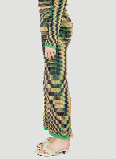 Eckhaus Latta Pixel Knitted Skirt Green eck0247005