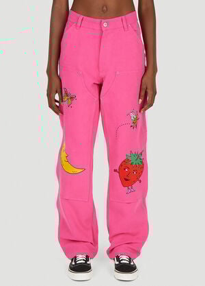 Sky High Farm Workwear Workwear Canvas Pants Pink skh0350015