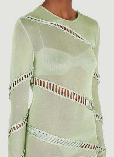 Puzzle Long Sleeve Dress Isa Boulder Puzzle Long Sleeve Dress Green isa0249005