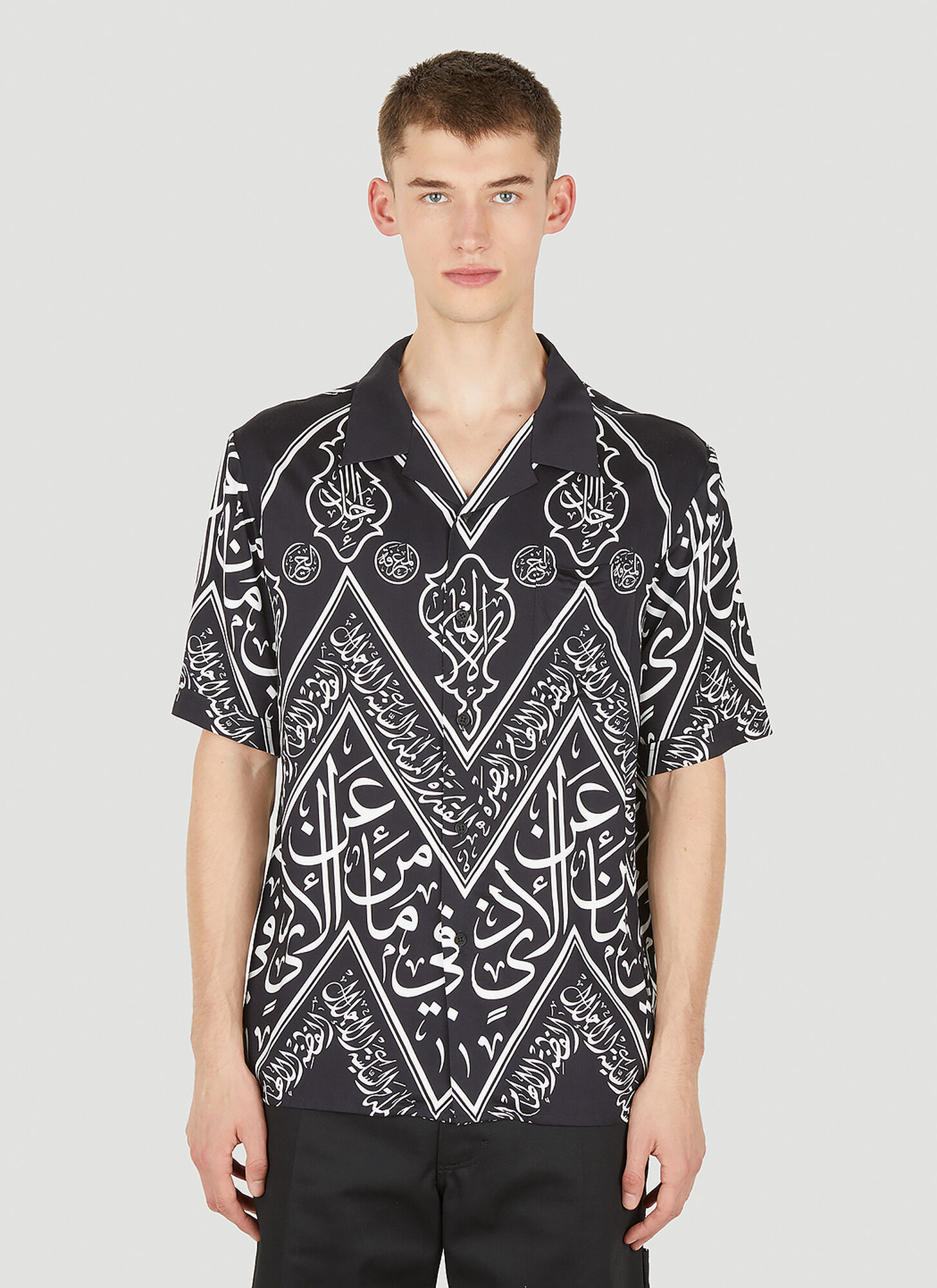 Shop Gmbh Graphic Print Bowling Shirt In Black