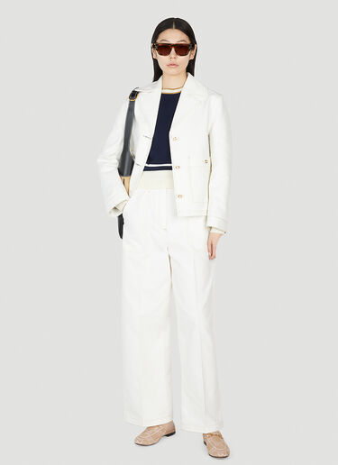 Gucci Boat Neck Knit Top Blue guc0251219