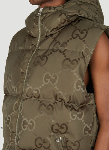 Gucci GG Hooded Sleeveless Jacket Khaki guc0151013