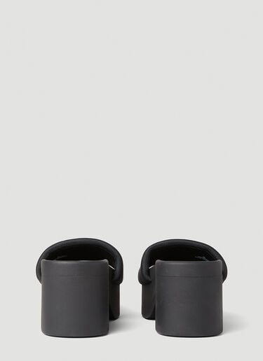Logo Motif Platform Slides Alexander Wang Logo Motif Platform Slides Black awg0251051