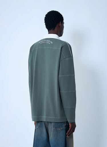 Acne Studios Logo Motif Polo Shirt Green acn0162013