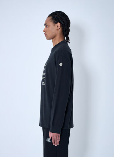 Moncler x FRGMT Hiroshi Fujiwara 徽标图案 T 恤 黑色 mfr0160052