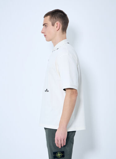 Stone Island 徽标刺绣 Polo 衫 米色 sto0160015