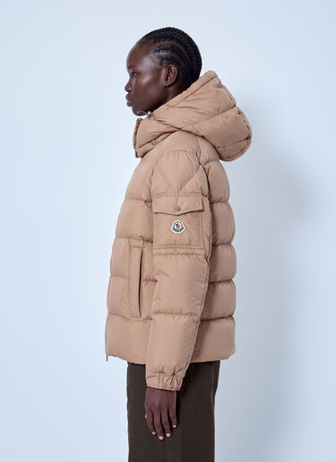 LN-CC® - Moncler: Maya 70 Hooded Short Down Jacket - Brown Moncler Maya 70 Hooded Short Down Jacket Brown mon0266002
