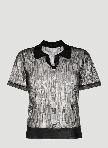 Sheer polo shirt hot sale
