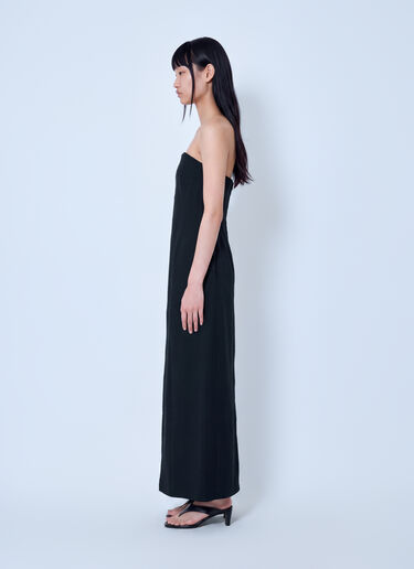 LN-CC® - Jil Sander: Heavy Textured Sable Gown - Black Jil Sander Heavy Textured Sable Gown Black jil0266002