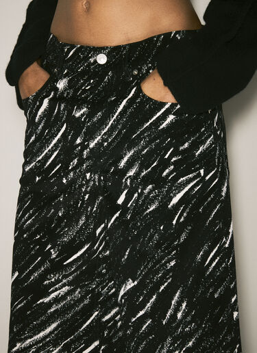 Marni Flocked Loose Jeans Black mni0258006