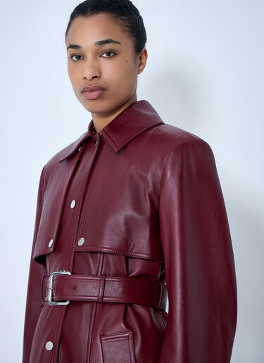 Long Leather Coat Sportmax Long Leather Coat Bordeaux spx0264051