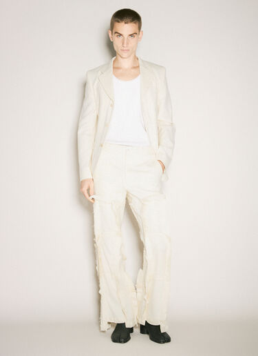 Comme des Garçons Homme Plus Panelled Wool-Blend Pants Cream hpl0158008
