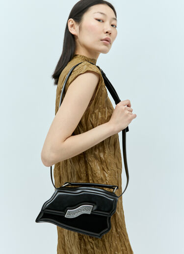 Acne Studios Distortion Wavy Mini Handbag Black acn0254006
