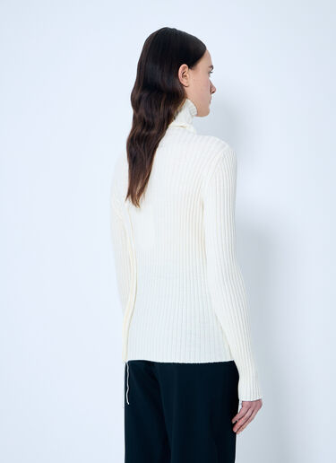 MM6 Maison Margiela Rib Sweater White mmm0259007