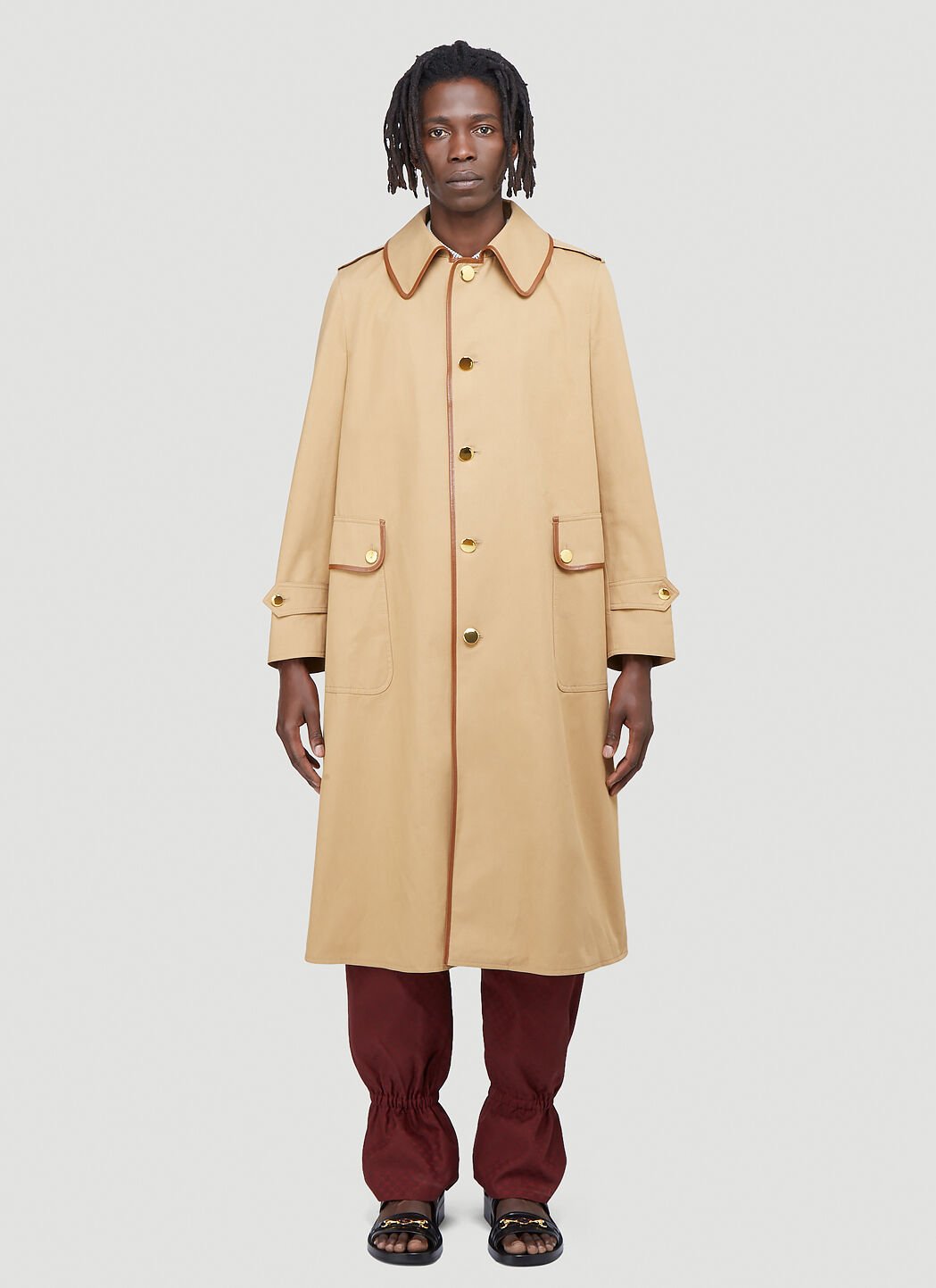 Gucci Oversized Trench Coat in Beige LN CC