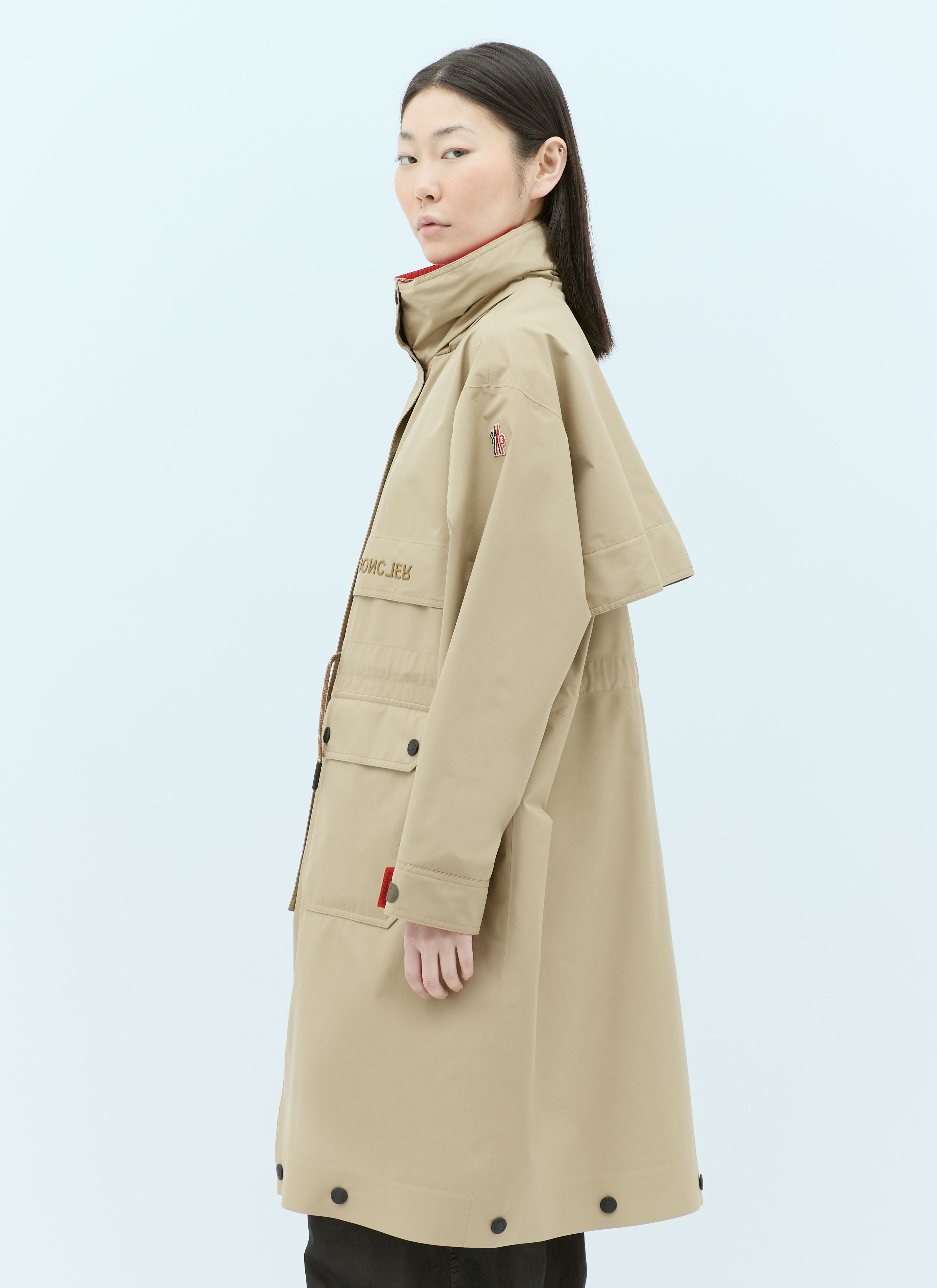 MONCLER モッズコート ベージュ Moncler Grenoble Women's' Seigne Parka Coat in Beige | LN-CC®