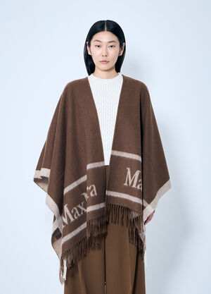 Max Mara 자카드 울 판초 브라운 max0259024