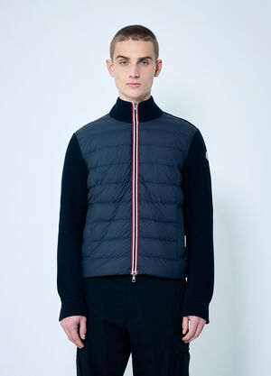 Moncler Zip-Up Padded Cardigan Navy mon0159012