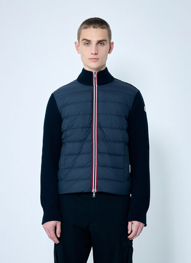 Moncler Zip-Up Padded Cardigan Navy mon0159008