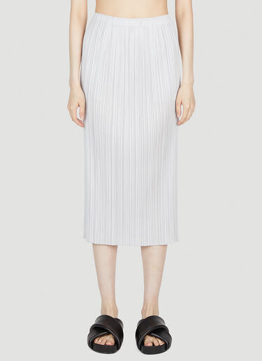 Pleated Midi Skirt Pleats Please Issey Miyake Pleated Midi Skirt Grey plp0253023