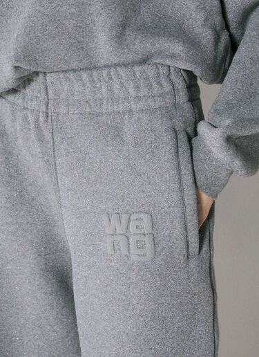 글리터 테리 트랙팬츠 Alexander Wang 글리터 테리 트랙팬츠 그레이 awg0253019