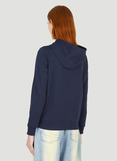 A.P.C. Logo Print Hooded Sweatshirt Blue apc0251013