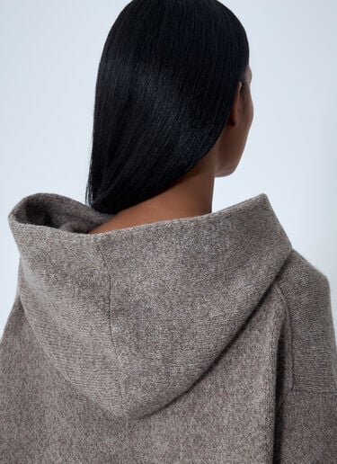 Embroidered Knit Hooded Sweater Acne Studios Embroidered Knit Hooded Sweater Beige acn0262007