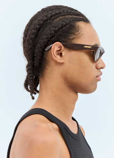Bottega Veneta Rectangular Sunglasses Brown bos0358002