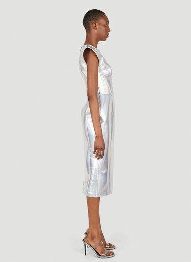 Dolce & Gabbana Metallic Bustier Dress Silver dol0246027