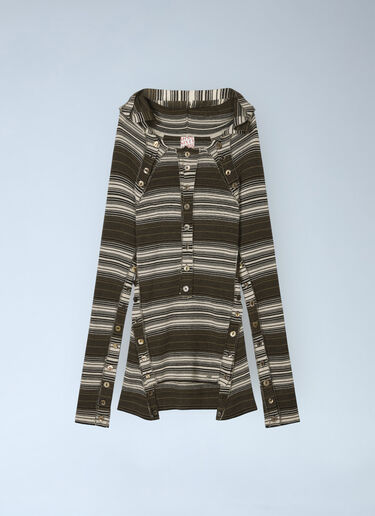 Hooded Stripe Sweater Miss Sixty x KNWLS Hooded Stripe Sweater Brown msk0263013