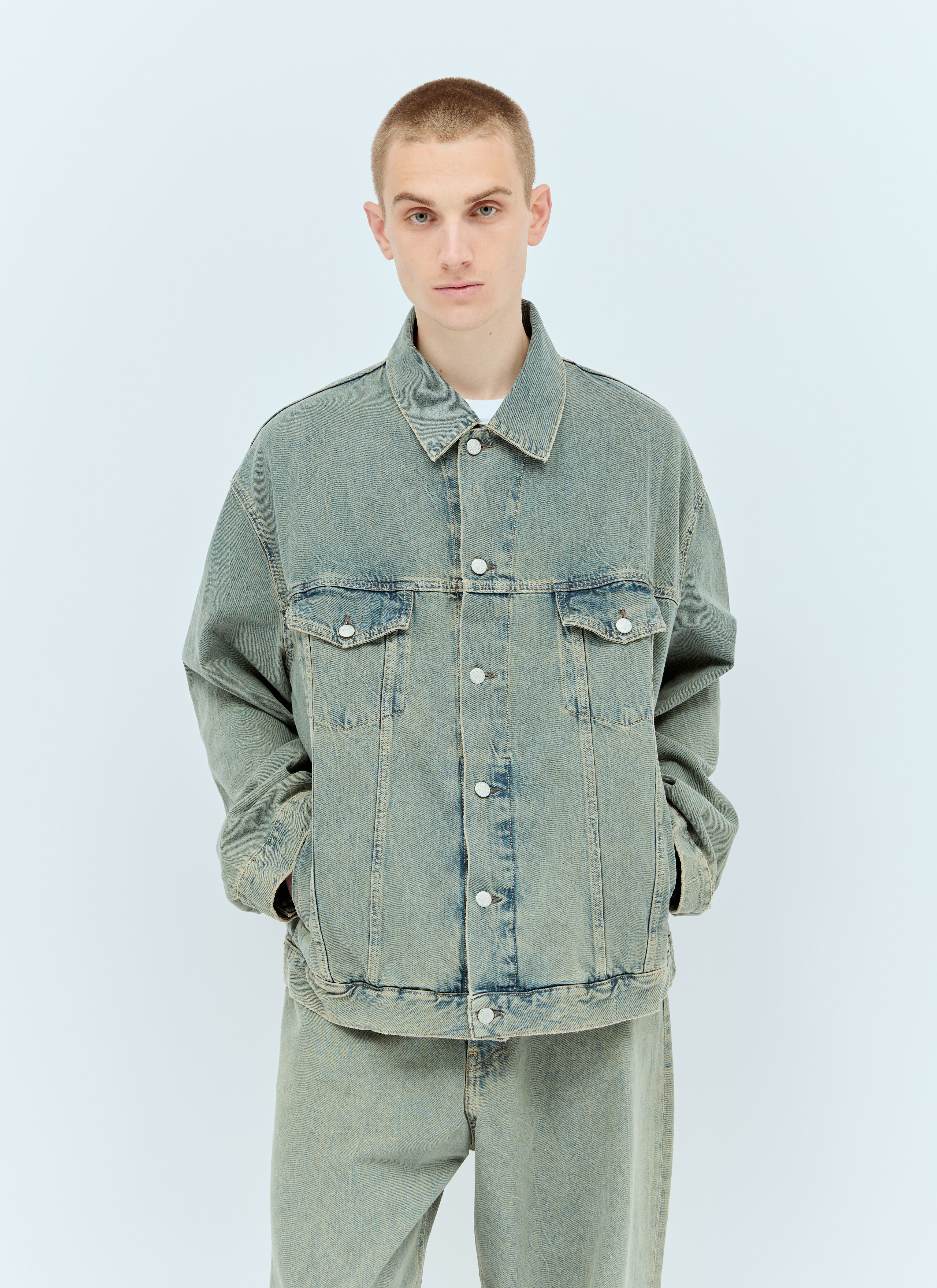 Acne Studios Oversized Denim Jacket Grey acn0155016