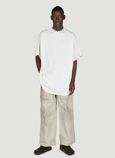 Balenciaga Pierced Oversized T-Shirt White bal0155016