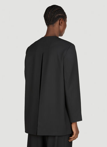 GANNI Drapey Melange Oversized Blazer Black gan0252019