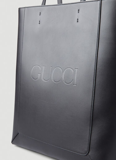 Gucci Logo Embossed Tote Bag Black guc0247228