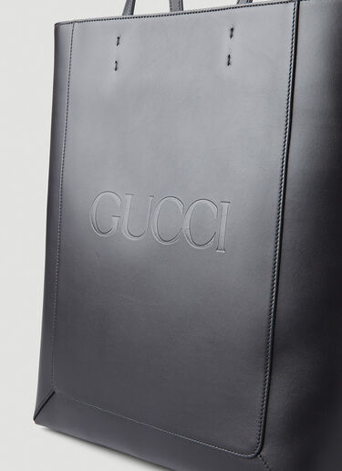 Gucci 徽标压纹托特包 黑色 guc0247228