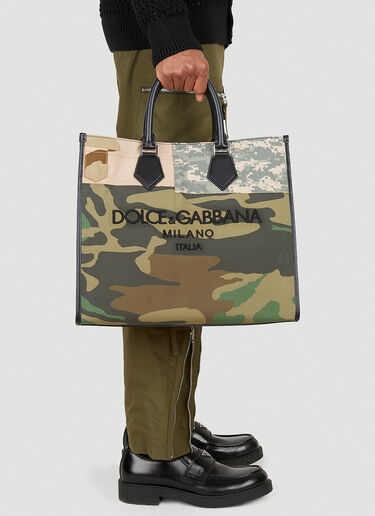Dolce & Gabbana 카모플라쥬 패치워크 토트 백 그린 dol0147057