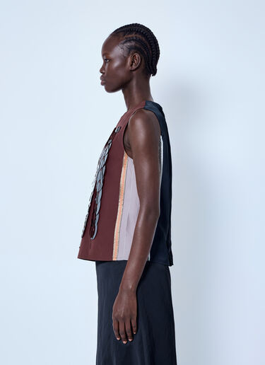LN-CC® - Marni: Sequin Embellished Sleeveless Top - Burgundy Marni Sequin Embellished Sleeveless Top Burgundy mni0266006