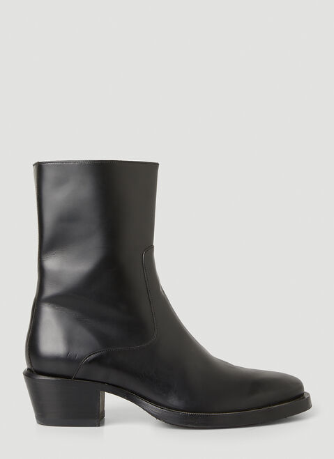Bottega Veneta Blaise Block Heel Boots Black bov0151043
