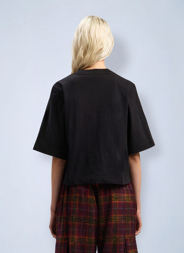 Spray Bear Cropped T-Shirt Palm Angels Spray Bear Cropped T-Shirt Black pma0262072