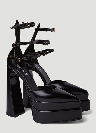 Versace Aevitas Pointy Platform Pumps Black vrs0250024