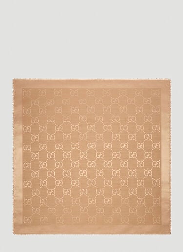 Gucci GG Jacquard Scarf Brown guc0247277